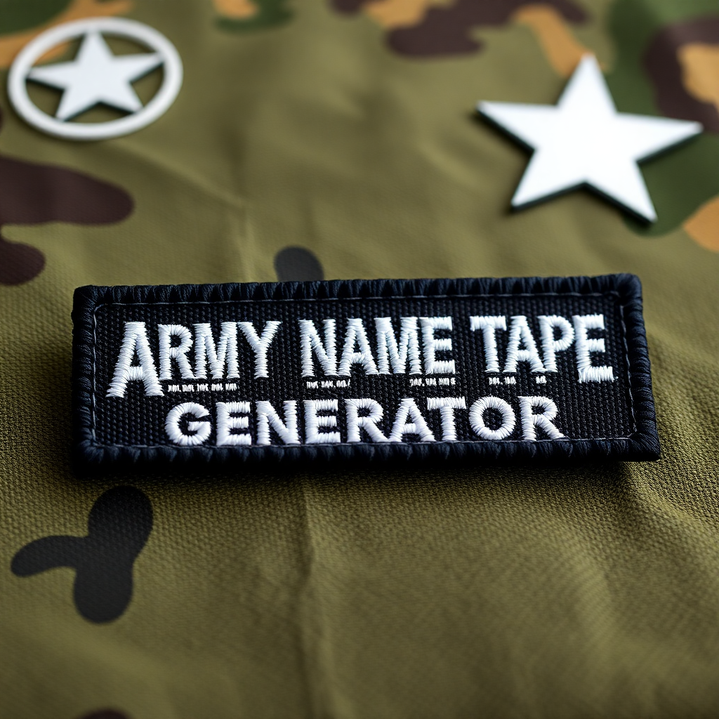 Army Name Tape Generator - Brat Generator