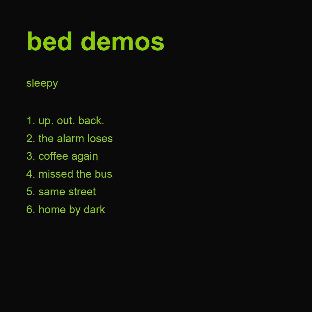 tracklists example: tracklist: 6 tracks, numbered, type auto-fitted to 38px